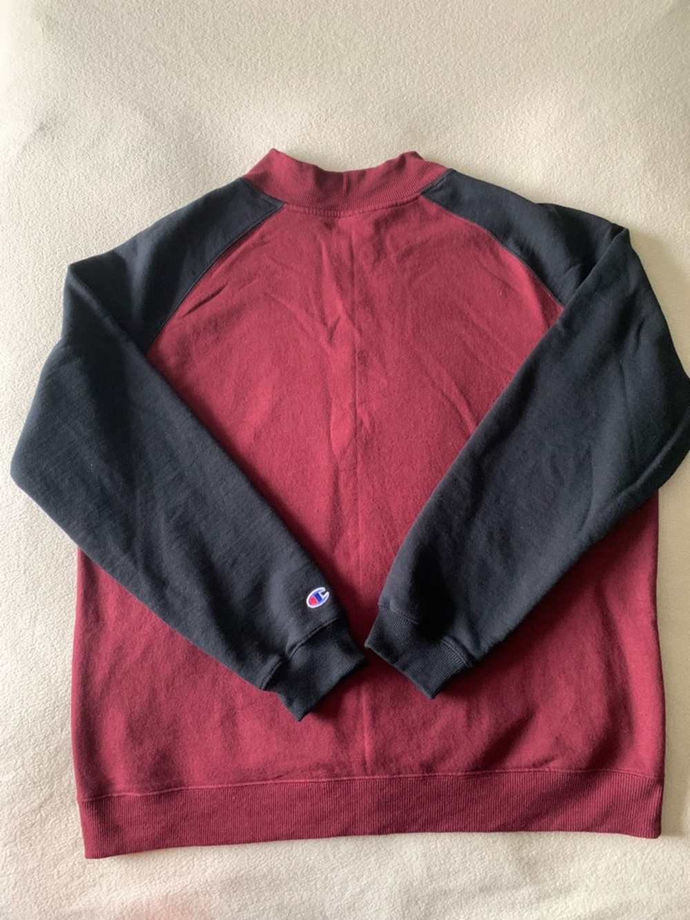 Champion Men's Maroon and Black Zip-Up Sweater Jacket - Picture 2 of 4